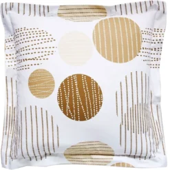 BecquetTaie d’oreiller ou de traversin en coton beige à motif graphique - BAXLEY