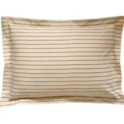 BecquetTaie d’oreiller ou de traversin en coton beige à motif graphique - BAXLEY
