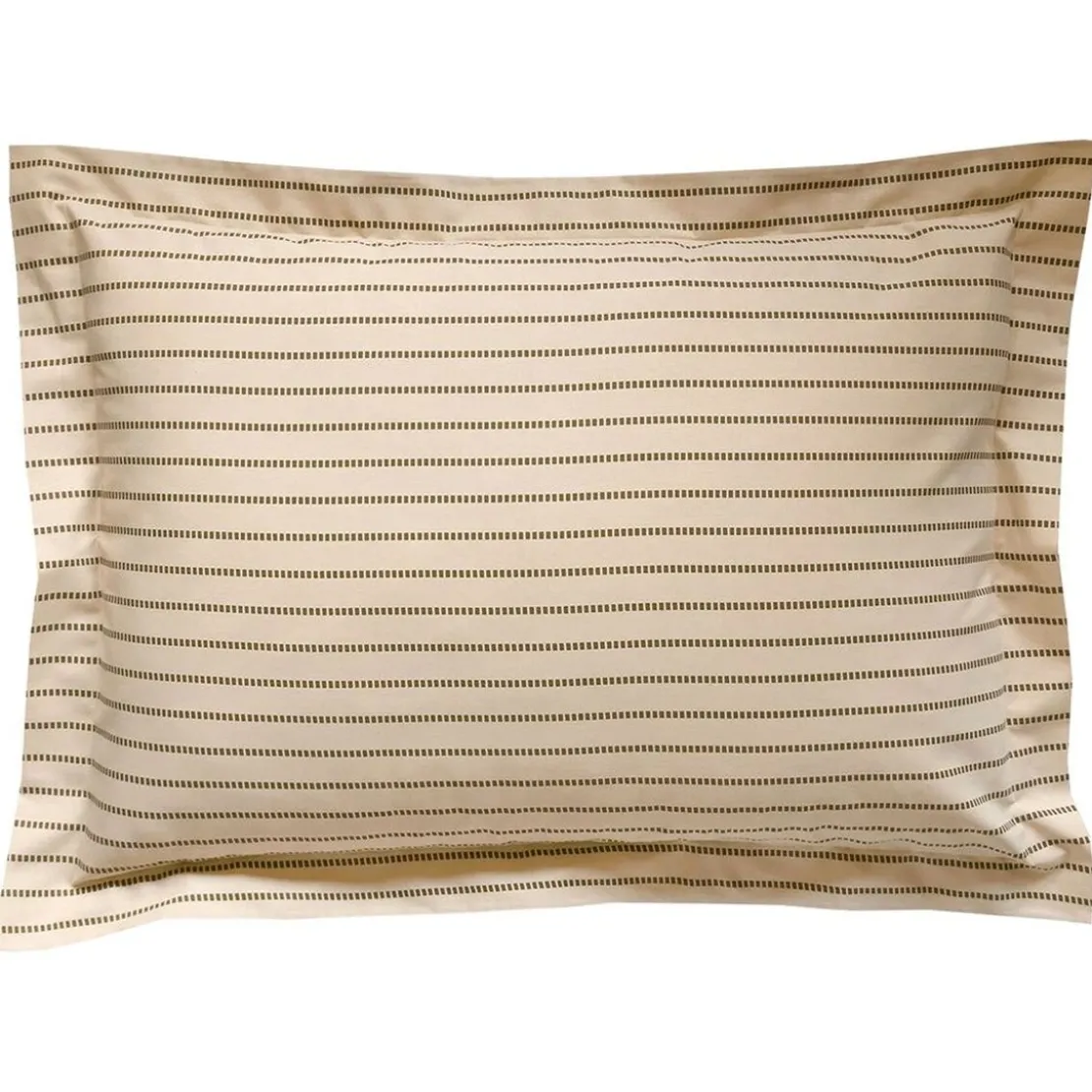 BecquetTaie d’oreiller ou de traversin en coton beige à motif graphique - BAXLEY