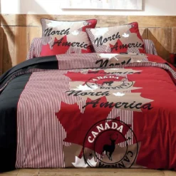 BecquetTaie d'oreiller ou de traversin en coton rouge - NORTH AMERICA