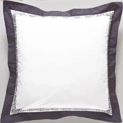 BecquetTaie d'oreiller ou de traversin percale de coton MATHILDE - blanc