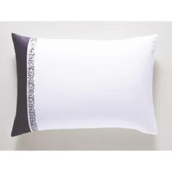 BecquetTaie d'oreiller ou de traversin percale de coton MATHILDE - blanc