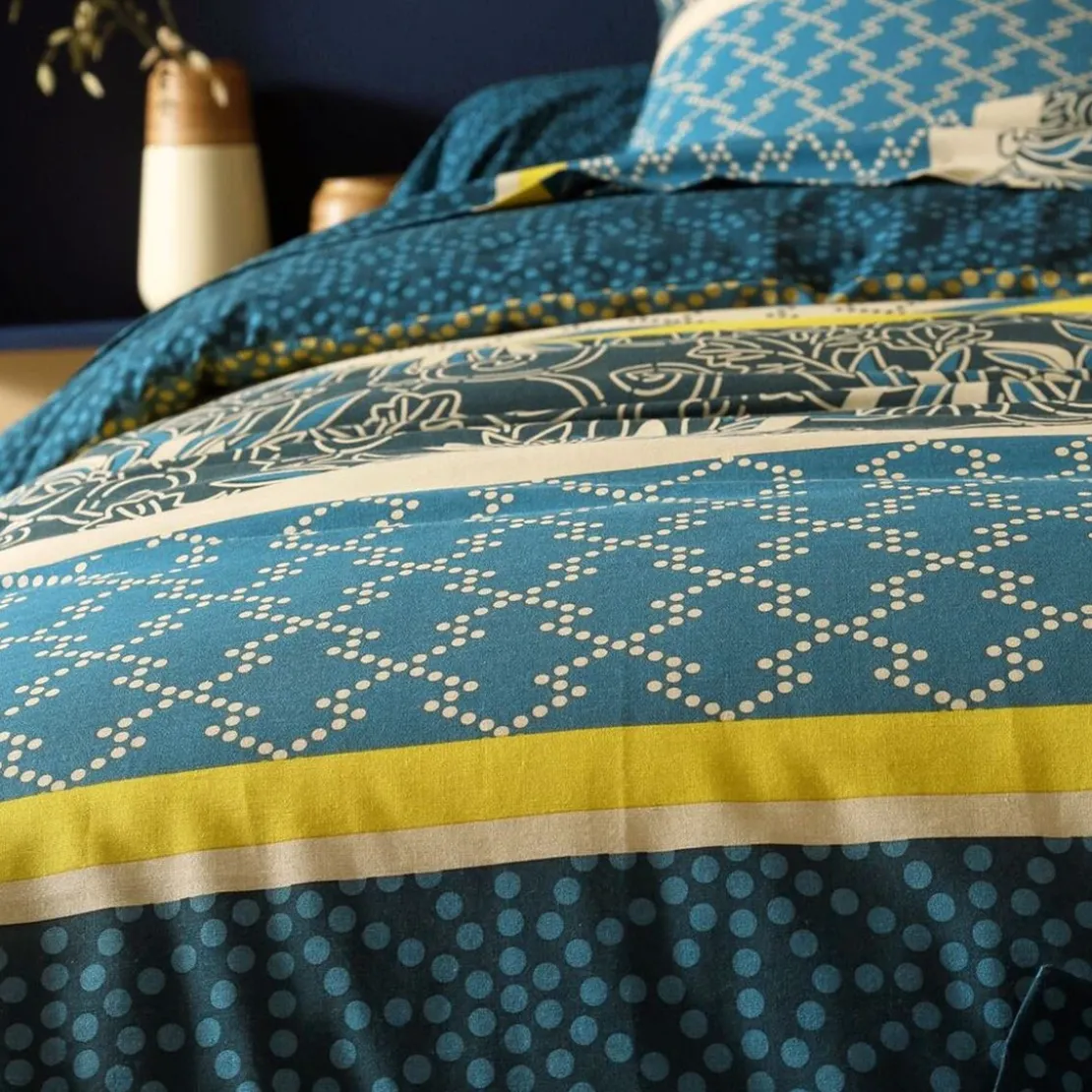 BecquetTaie d'oreiller ou de traversin en coton bleu - CUZCO