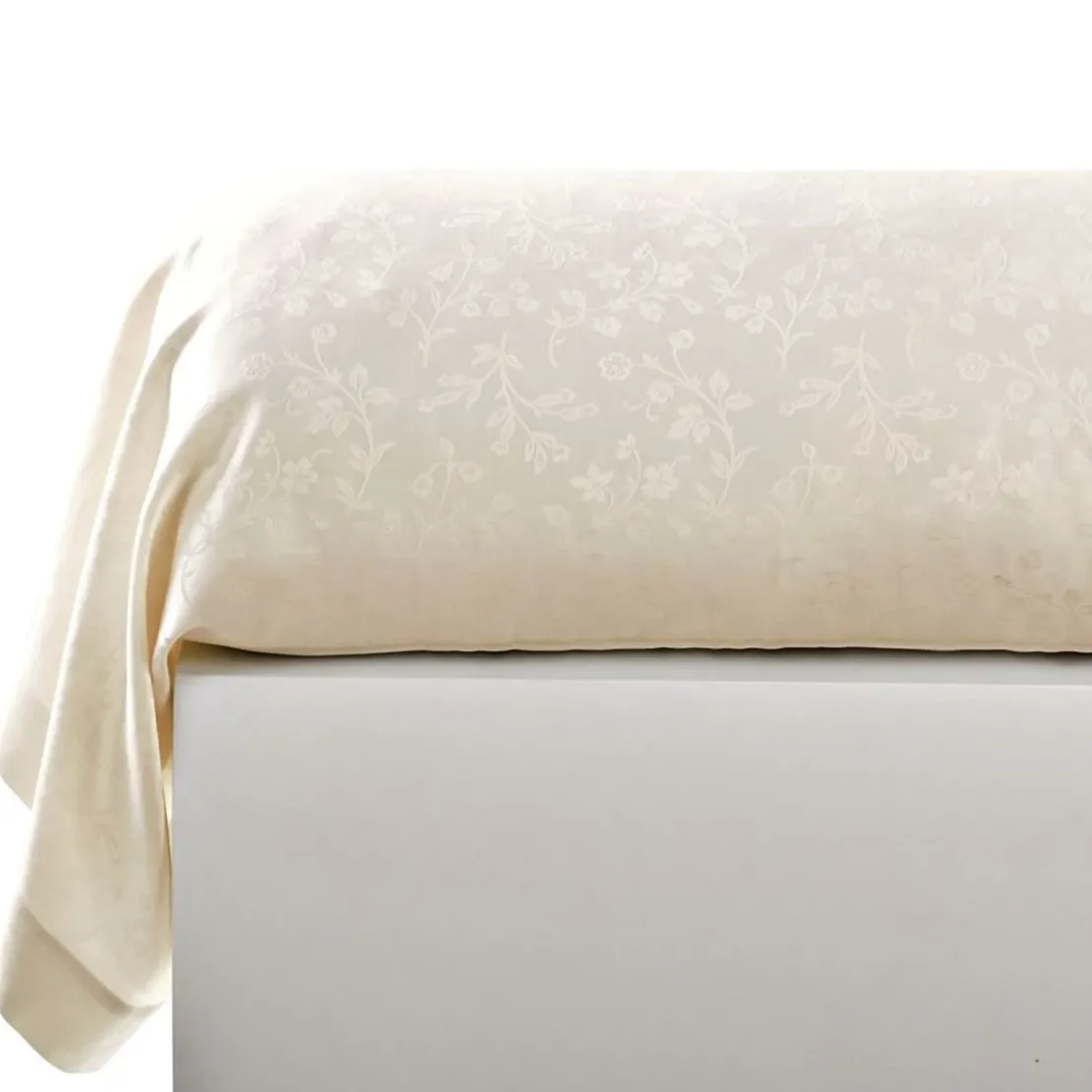 BecquetTaie d'oreiller ou de traversin en satin de coton ivoire - SUZANNA