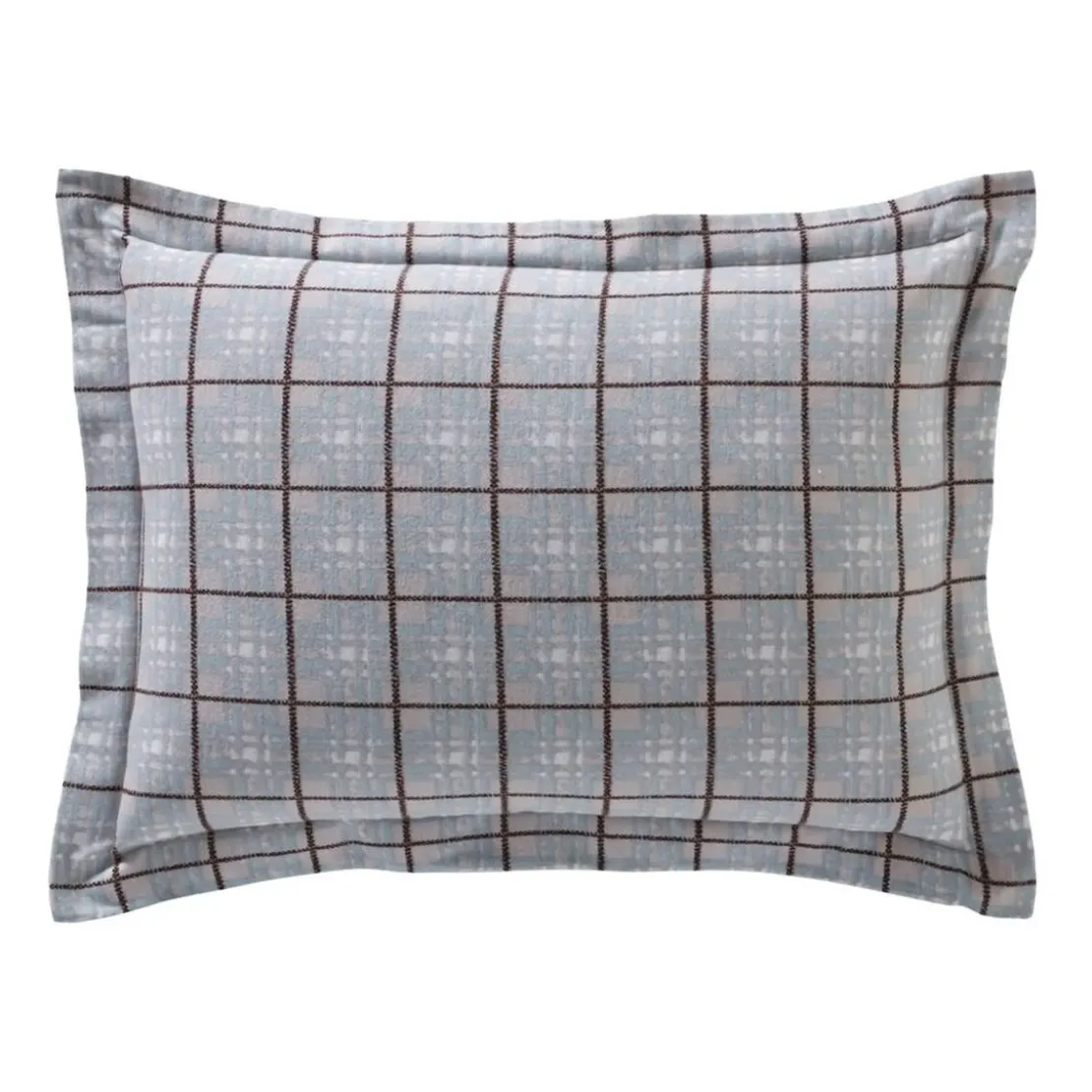 BecquetTaie d'oreiller ou de traversin en flanelle de coton gris - MONTAGNARD