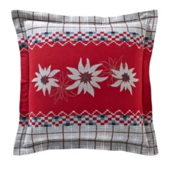 BecquetTaie d'oreiller ou de traversin en flanelle de coton gris - MONTAGNARD