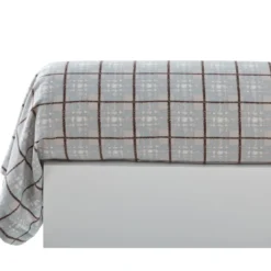 BecquetTaie d'oreiller ou de traversin en flanelle de coton gris - MONTAGNARD