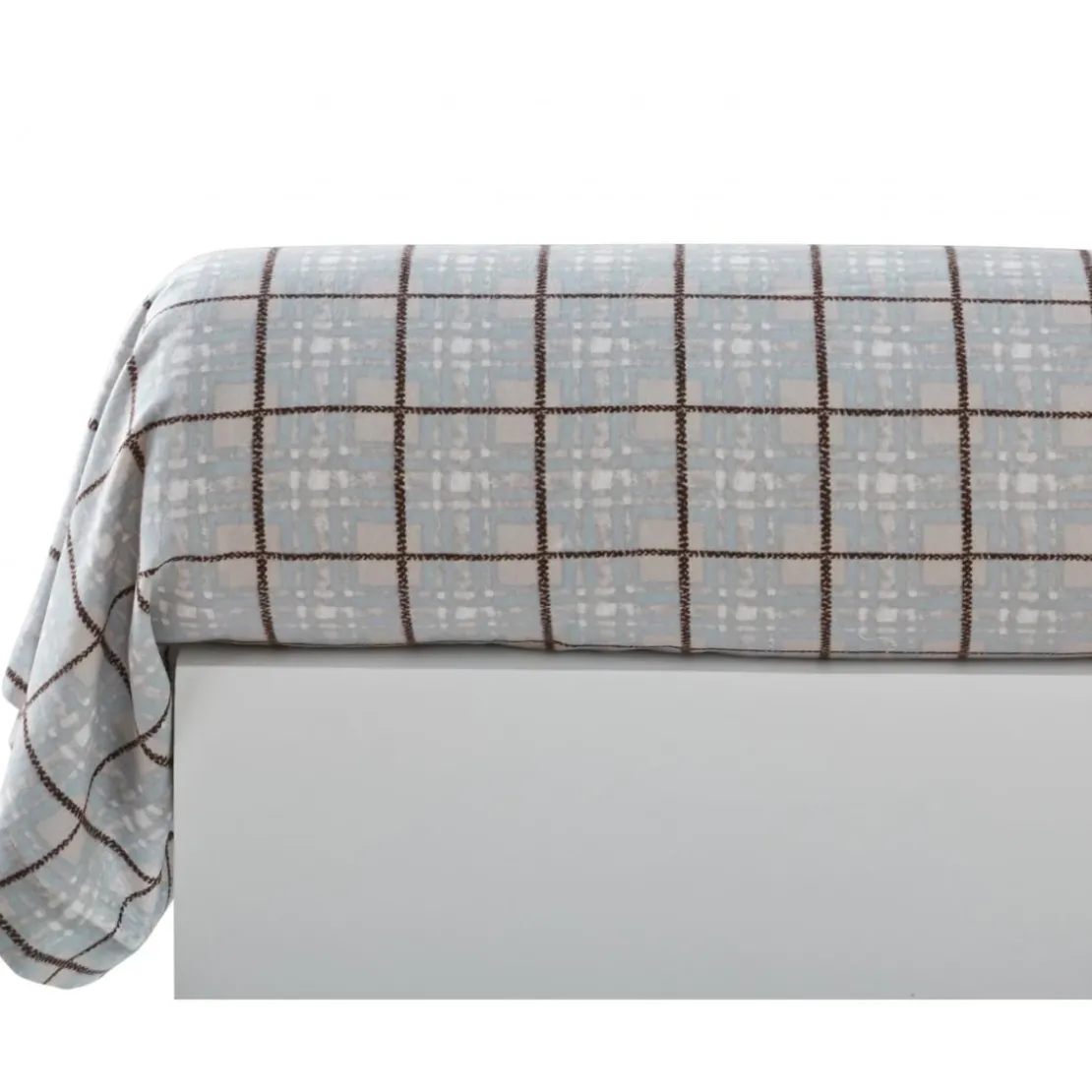 BecquetTaie d'oreiller ou de traversin en flanelle de coton gris - MONTAGNARD