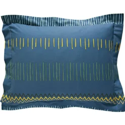 BecquetTaie d'oreiller ou traversin en coton bleu - METISSE