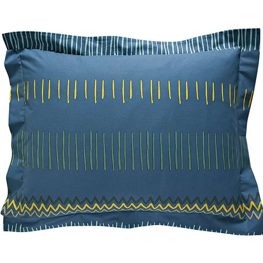 BecquetTaie d'oreiller ou traversin en coton bleu - METISSE