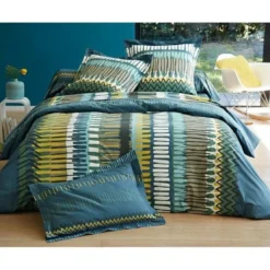 BecquetTaie d'oreiller ou traversin en coton bleu - METISSE