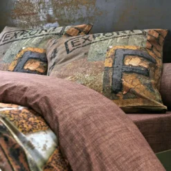 BecquetTaie d'oreiller ou traversin style industriel Marron