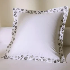 BecquetTaie d'oreiller percale de coton LEOPOLD - blanc