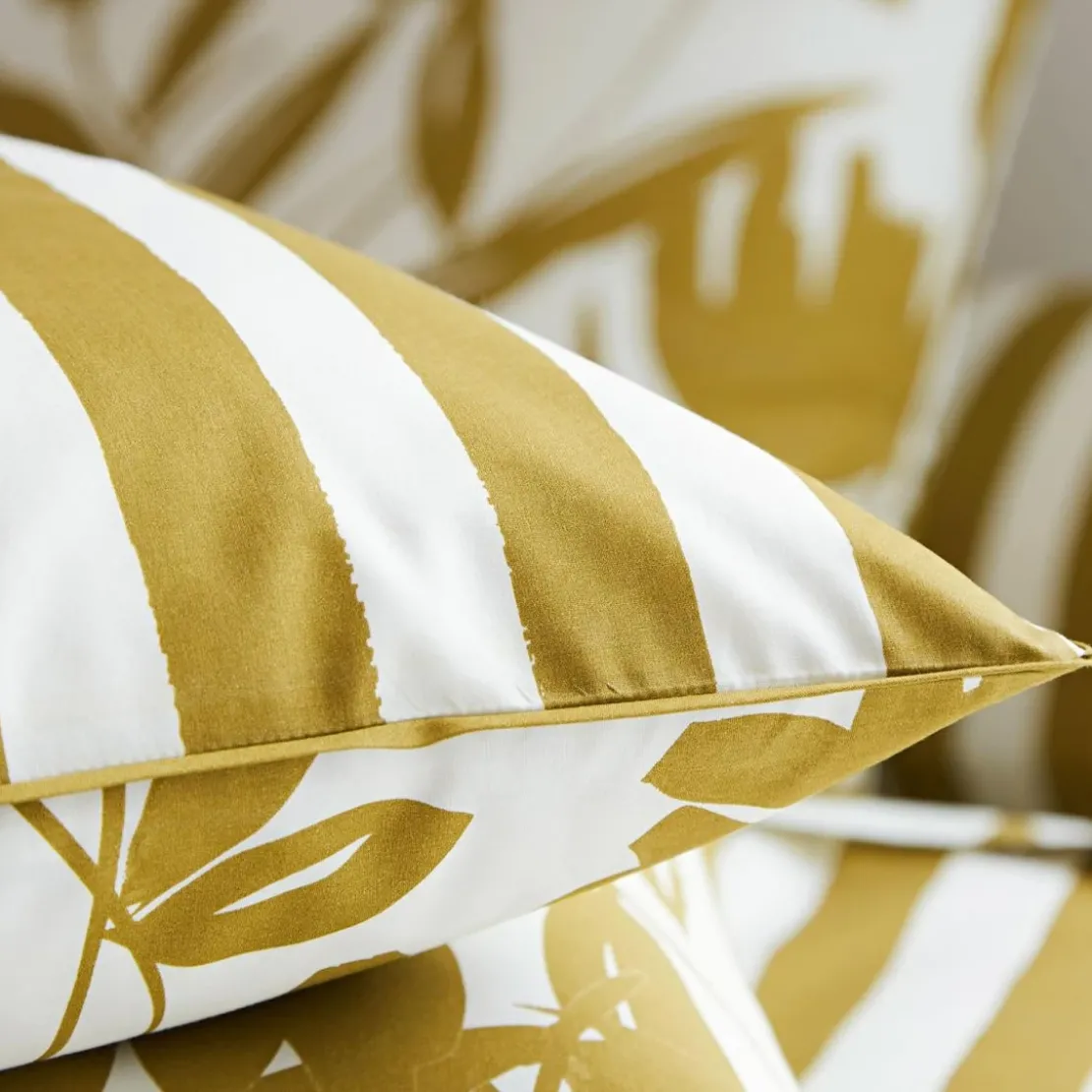 BecquetTaie d'oreiller percale de coton MARTIKA - jaune ocre