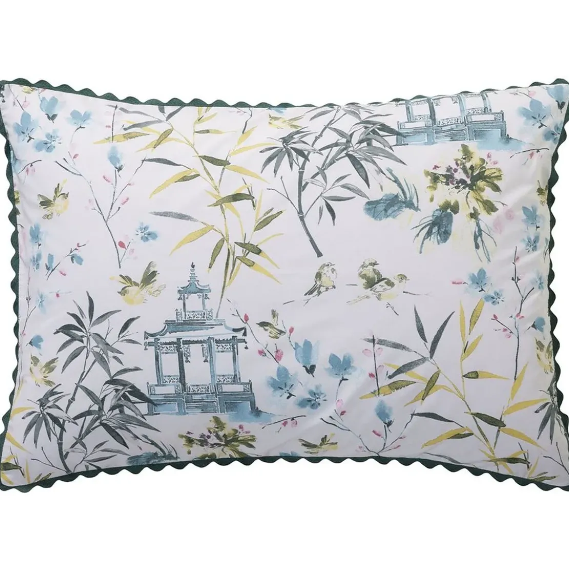 BecquetTaie d'oreiller percale de coton HANOI - bleu