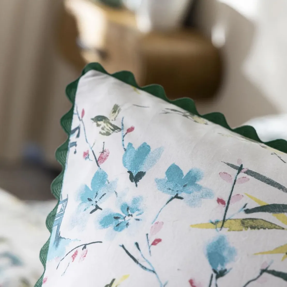 BecquetTaie d'oreiller percale de coton HANOI - bleu