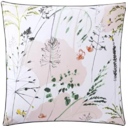 BecquetTaie d'oreiller percale de coton blanc motif floral multicolore - Collection FRAICHEUR