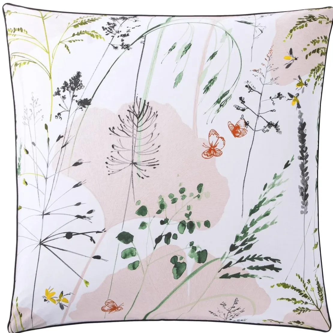 BecquetTaie d'oreiller percale de coton blanc motif floral multicolore - Collection FRAICHEUR