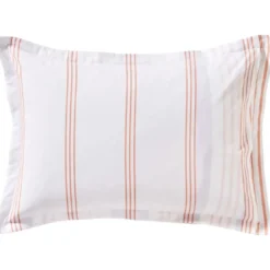 BecquetTaie d'oreiller reversible en coton lilas à rayures multicolores - HARMONIE