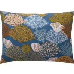 BecquetTaie d'oreiller réversible en coton bleu nuit - SEAVENTAIL