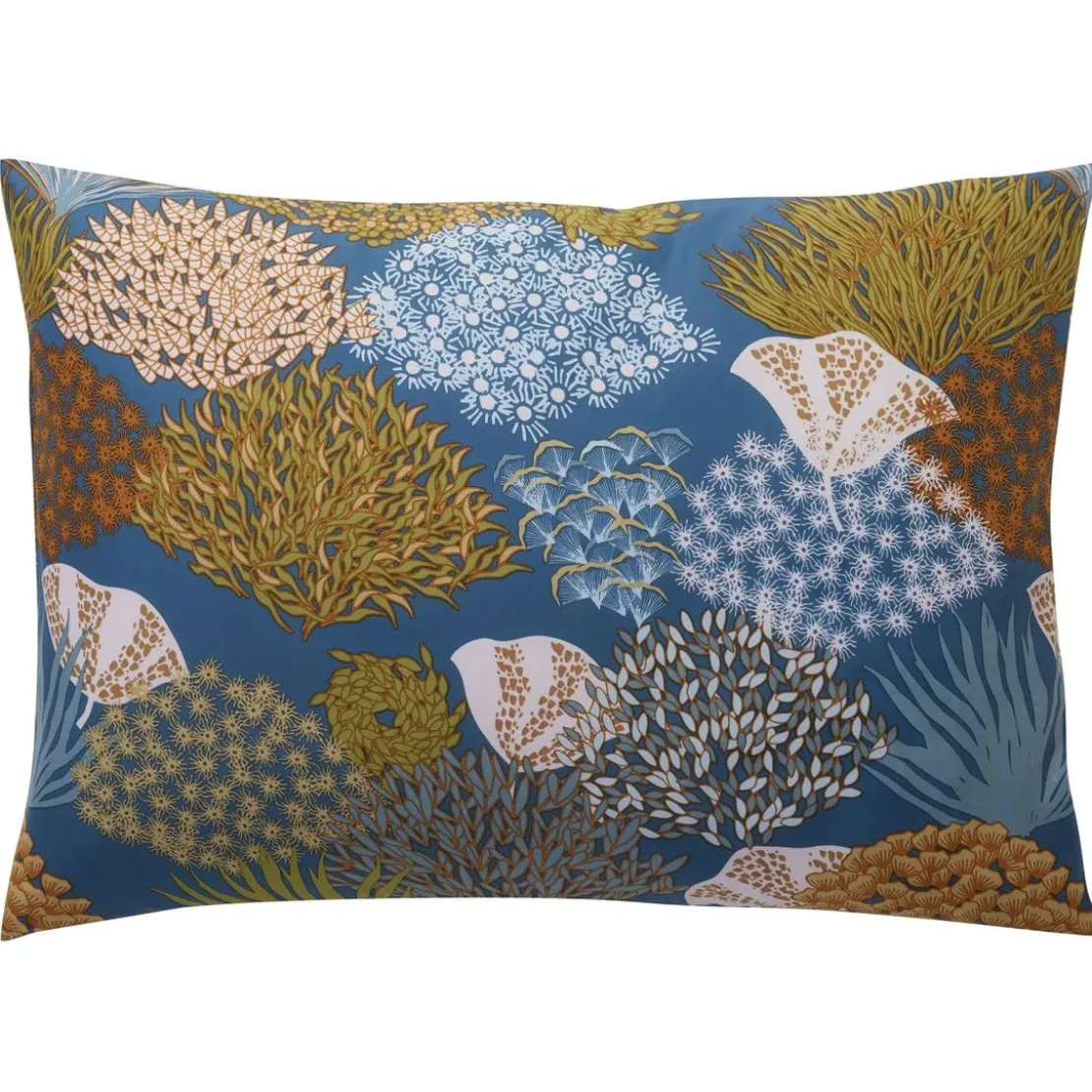 BecquetTaie d'oreiller réversible en coton bleu nuit - SEAVENTAIL
