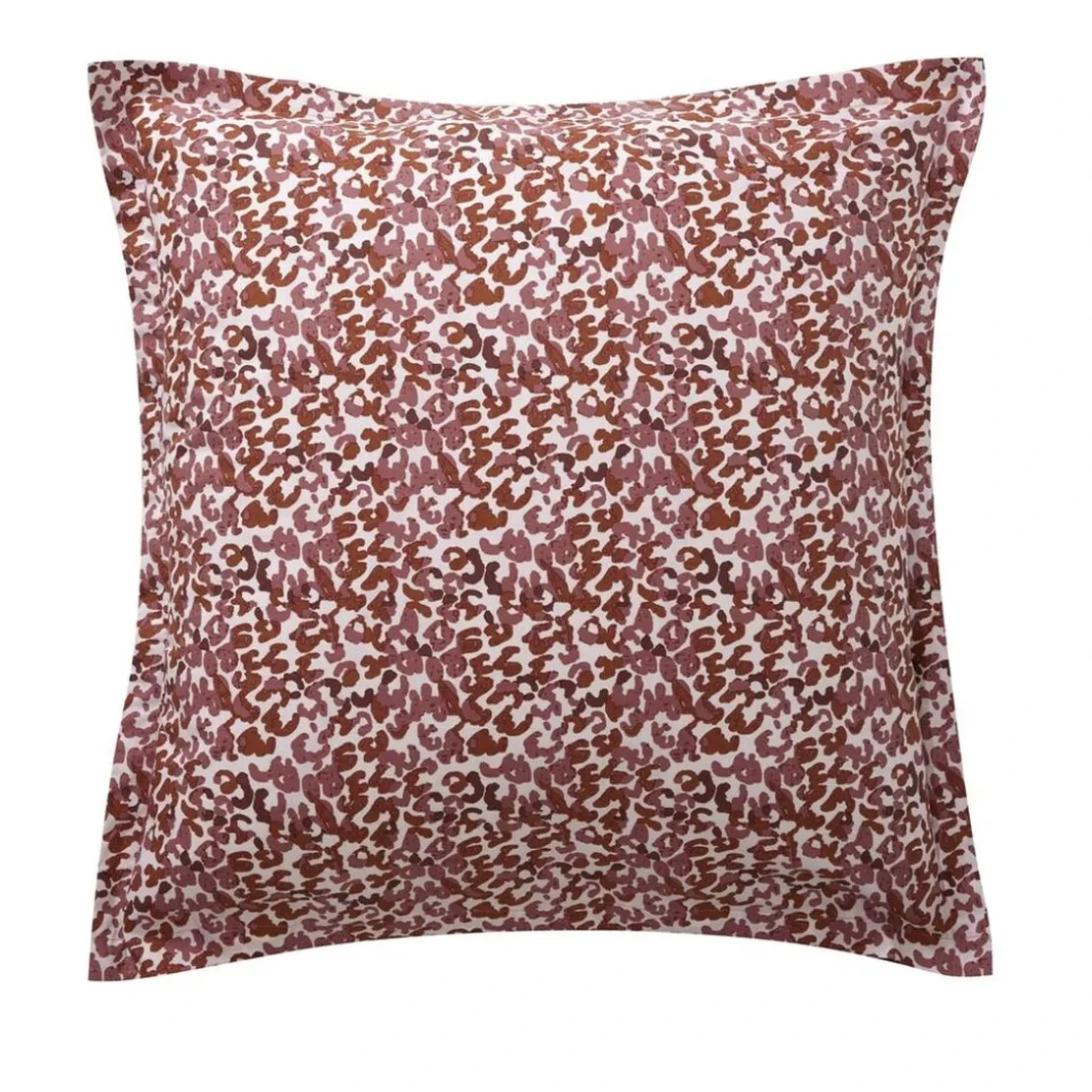 BecquetTaie d'oreiller réversible en percale de coton bois de rose - PANTHERE