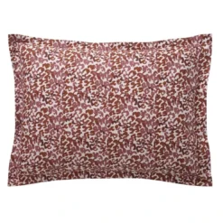 BecquetTaie d'oreiller réversible en percale de coton bois de rose - PANTHERE