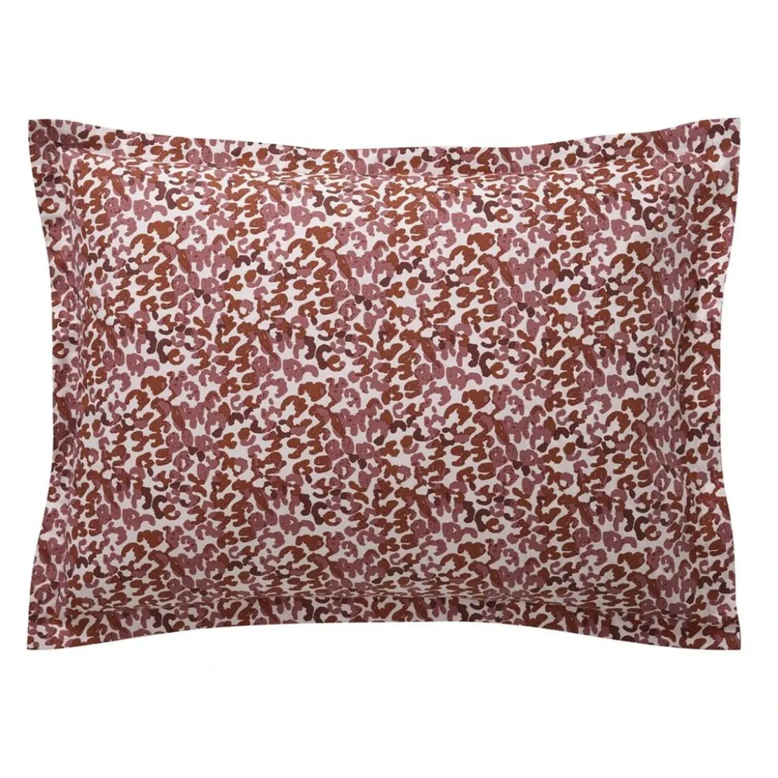 BecquetTaie d'oreiller réversible en percale de coton bois de rose - PANTHERE