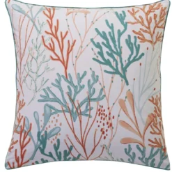 BecquetTaie d'oreiller réversible en percale de coton écru - CORAL REEF