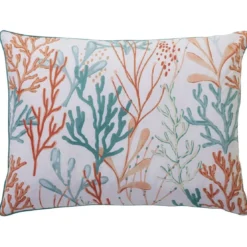BecquetTaie d'oreiller réversible en percale de coton écru - CORAL REEF
