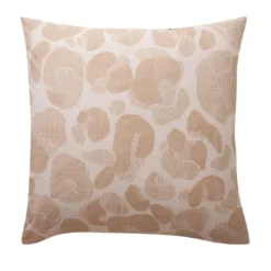 BecquetTaie d'oreiller réversible en coton sable à motif graphique terracotta - PAULETTE