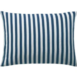 BecquetTaie d'oreiller réversible en coton bleu marine - ANDERSON