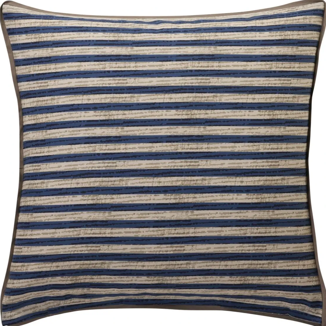 BecquetTaie d'oreiller réversible en coton bleu à motif graphique - MARTIAL