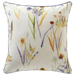 BecquetTaie d'oreiller réversible en percale de coton écru à motif floral - ALBA