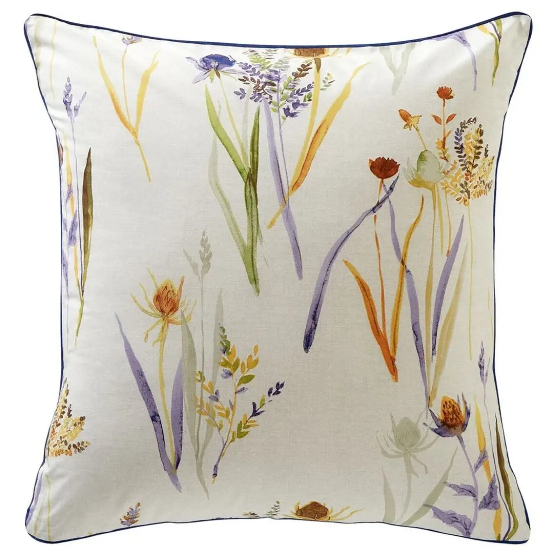 BecquetTaie d'oreiller réversible en percale de coton écru à motif floral - ALBA