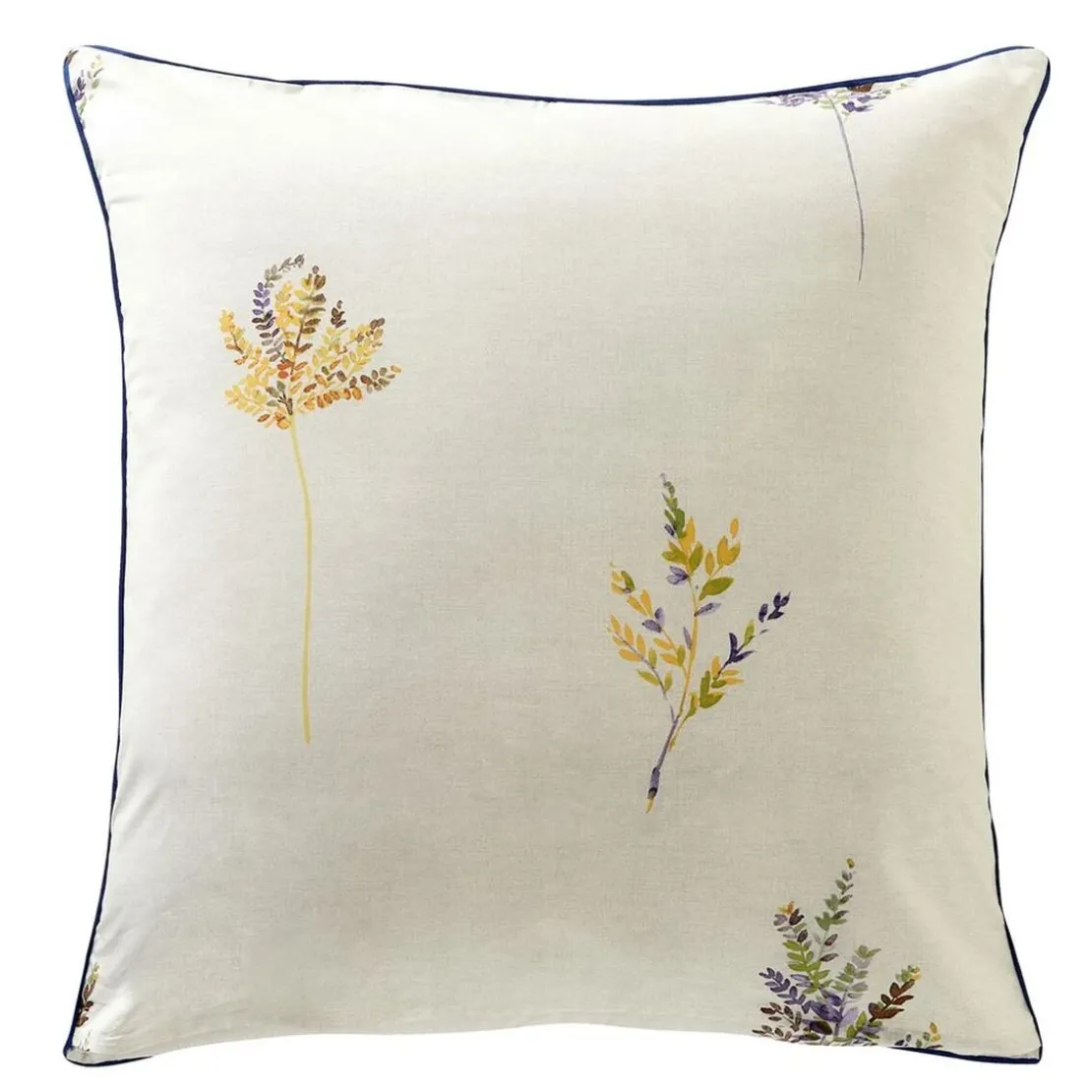 BecquetTaie d'oreiller réversible en percale de coton écru à motif floral - ALBA