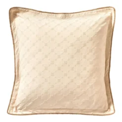 BecquetTaie d'oreiller réversible en coton beige uni gaufré - SAHA