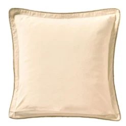 BecquetTaie d'oreiller réversible en coton beige uni gaufré - SAHA