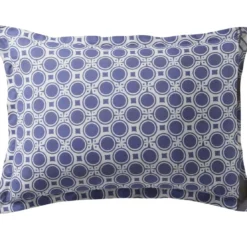 BecquetTaie d'oreiller réversible en coton bleu marine - AFRO GEO