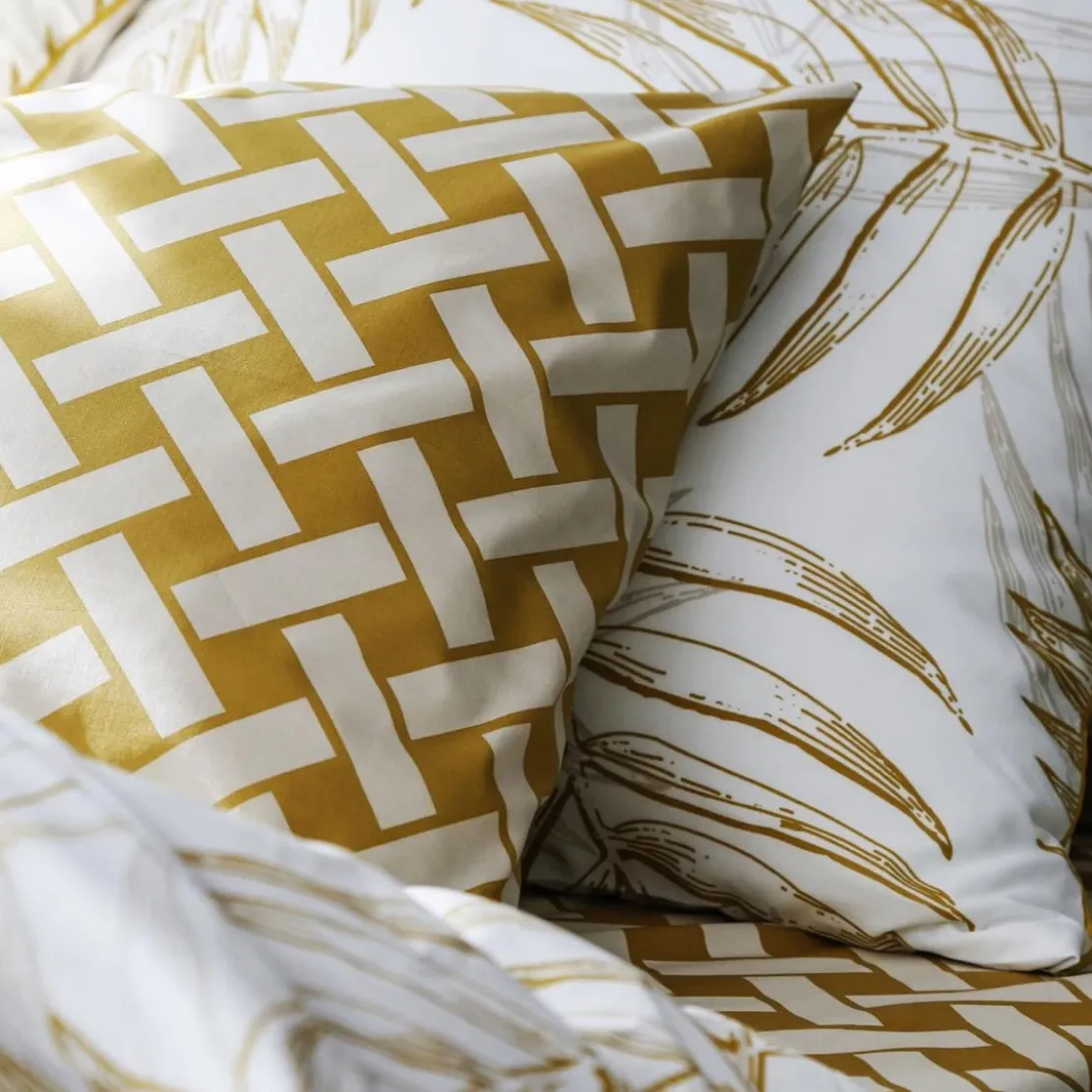 BecquetTaie d'oreiller réversible en coton blanc à motif palmier - PALRI