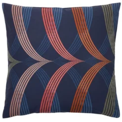 BecquetTaie d'oreiller réversible en coton bleu marine - SPORTY CHIC