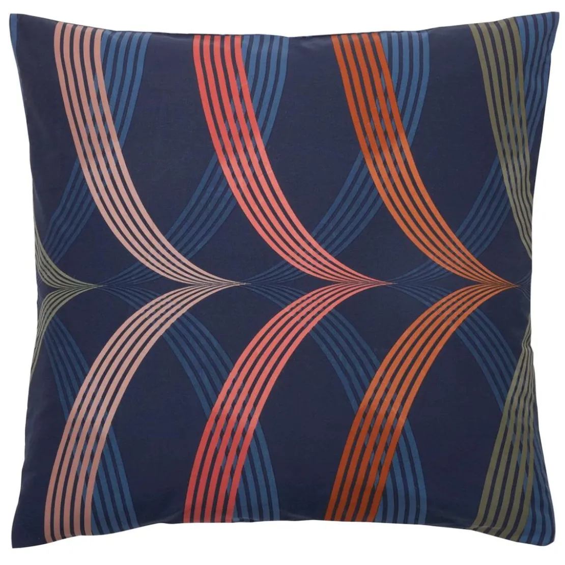 BecquetTaie d'oreiller réversible en coton bleu marine - SPORTY CHIC