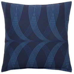 BecquetTaie d'oreiller réversible en coton bleu marine - SPORTY CHIC