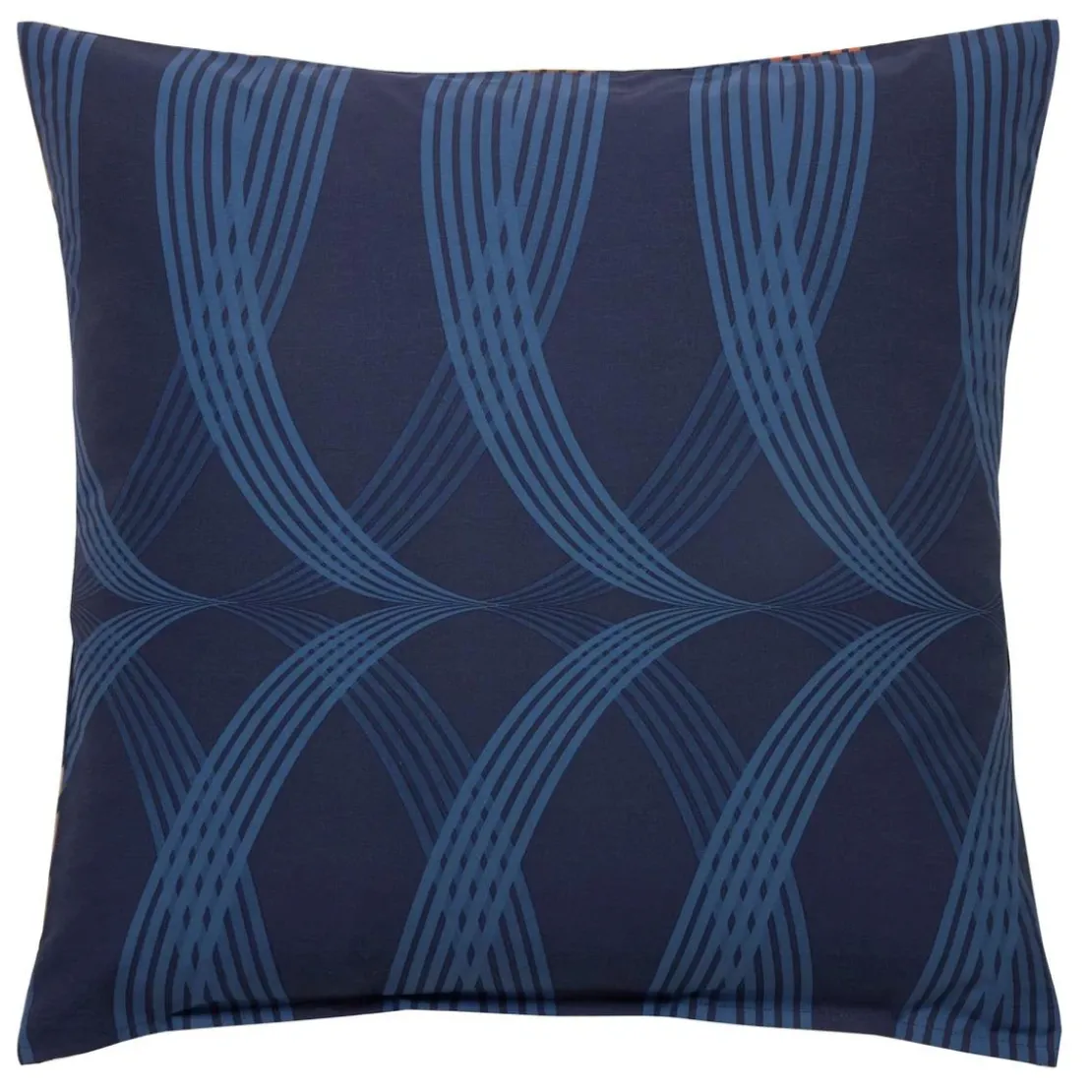 BecquetTaie d'oreiller réversible en coton bleu marine - SPORTY CHIC