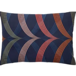 BecquetTaie d'oreiller réversible en coton bleu marine - SPORTY CHIC