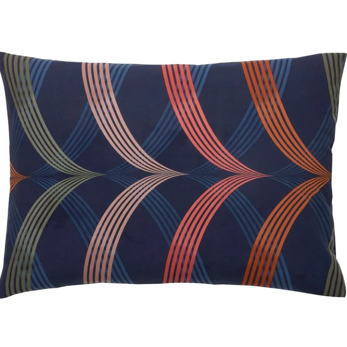 BecquetTaie d'oreiller réversible en coton bleu marine - SPORTY CHIC