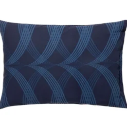 BecquetTaie d'oreiller réversible en coton bleu marine - SPORTY CHIC