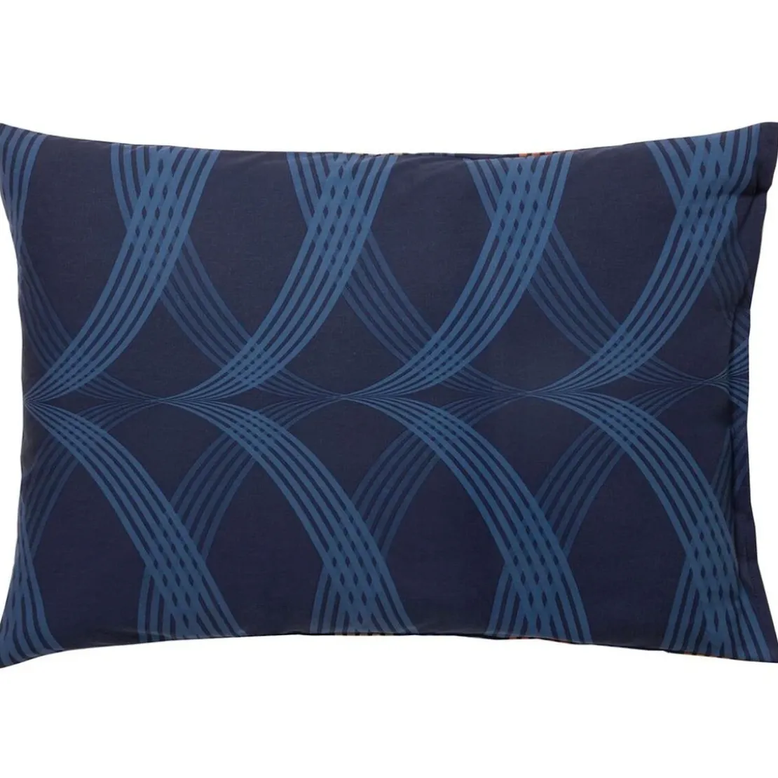 BecquetTaie d'oreiller réversible en coton bleu marine - SPORTY CHIC