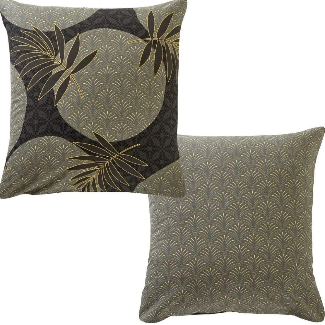BecquetTaie d'oreiller réversible en coton gris - BALTIA