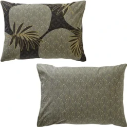 BecquetTaie d'oreiller réversible en coton gris - BALTIA
